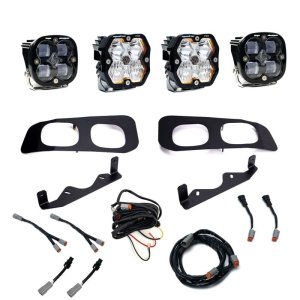 Ford Super Duty Fog Light Pocket Kit - Baja Designs - Squadron Pro/SAE 2.0 Dual - Clear - `23-`25 Ford Super Duty Fog Light Pocket Kit - Baja Designs - Squadron Pro/SAE 2.0 Dual - Clear - `23-`25